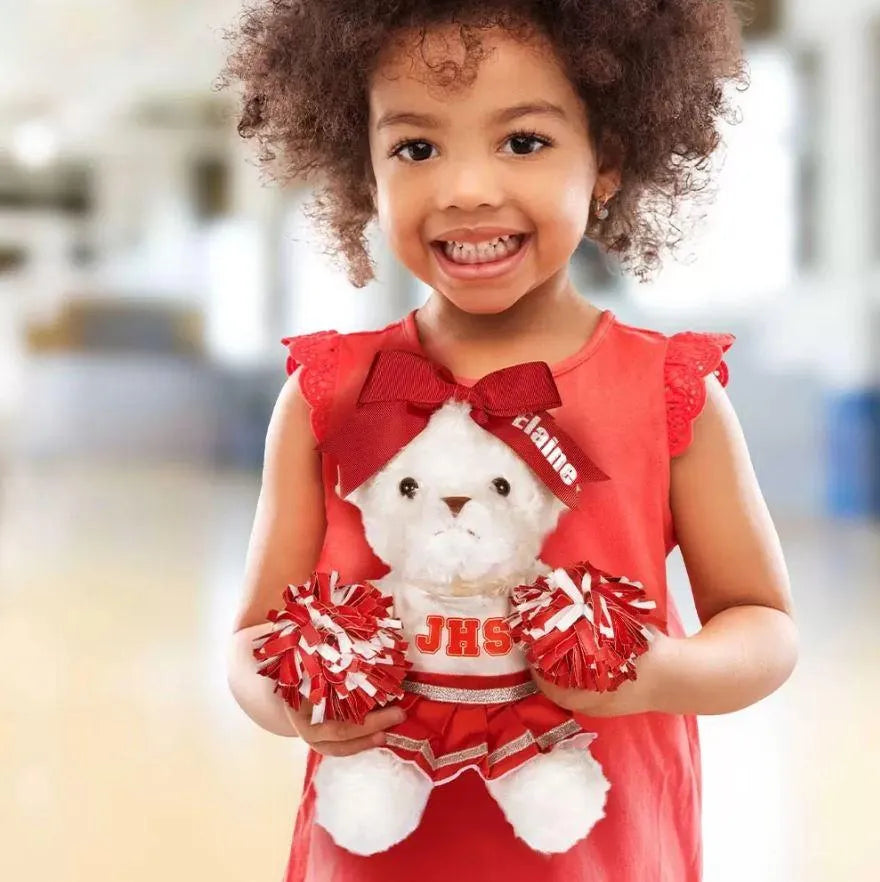 Personalized Cheerleading Bear Plush - All-Star Cheerleader Teddy Bear, School Spirit Gift for Girls, Daughters, and Nieces - Belbren