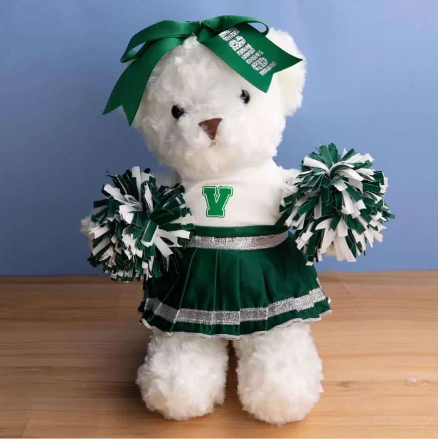 Personalized Cheerleading Bear Plush - All-Star Cheerleader Teddy Bear, School Spirit Gift for Girls, Daughters, and Nieces