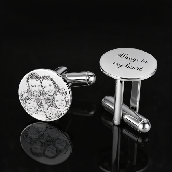Custom Picture Cufflinks for Men – Personalized Gift for Him, Wedding Keepsake
