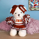 Custom Cheerleader Teddy Bear | Personalized Spirit Plush with Pom-Poms & Name Bow | Cheer Squad Gift for Girls, Teams & Coaches - Belbren