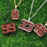 Football Necklace | American Football Ball Team Necklace | Custom Engraved Initial & Number Football Necklace | Kids, Athlete, Fan Gifts