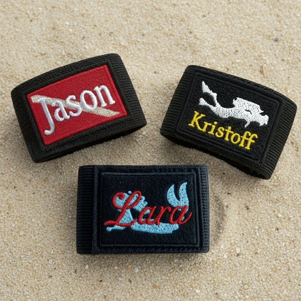 Custom Embroidered Scuba Patch, Personalized Dive Name Tag for BCD