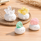 Personalized crystal diffuser pots with colorful crystals for home decor