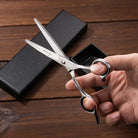 Professional hair cutting scissors and barber comb personalised with name