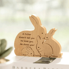 Custom Easter Bunny Family Puzzle - Personalized Wooden Easter Rabbit Nesting Toy - Unique Easter Gift & Home Décor - Belbren