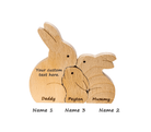 Custom Easter Bunny Family Puzzle - Personalized Wooden Easter Rabbit Nesting Toy - Unique Easter Gift & Home Décor - Belbren