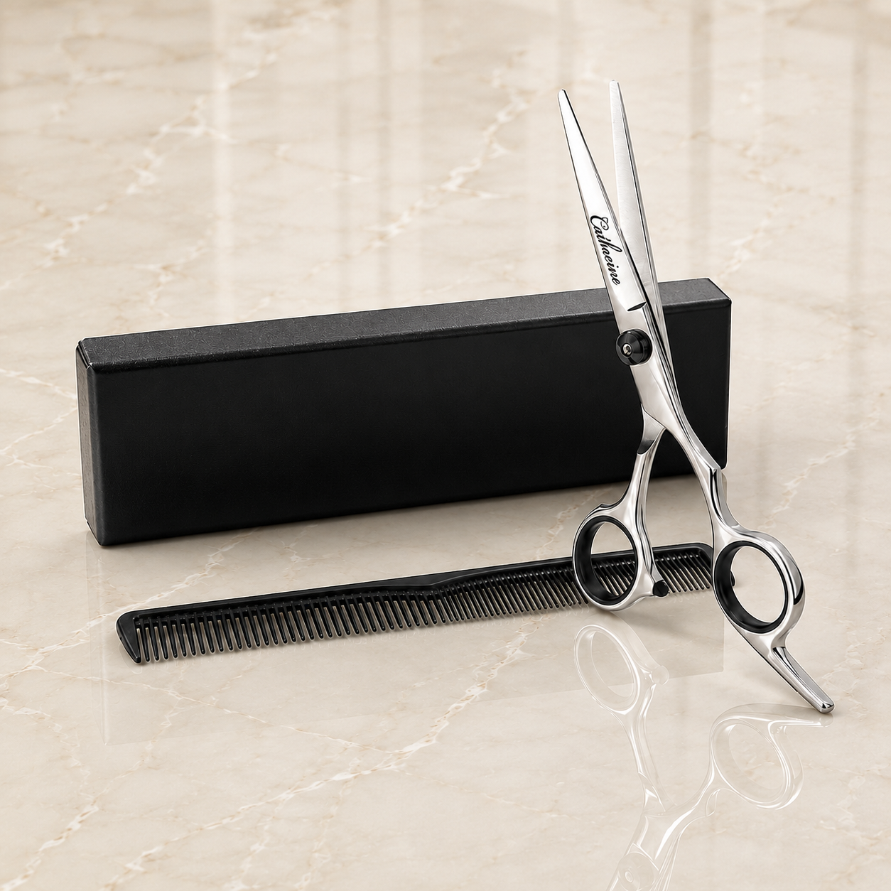 Personalized Barber Scissors & Comb with custom engraving