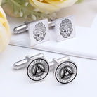 Custom Engraved Cufflinks with Family Crest - Personalized Monogram and Logo - Luxury Sterling Silver Men's Gift - Belbren