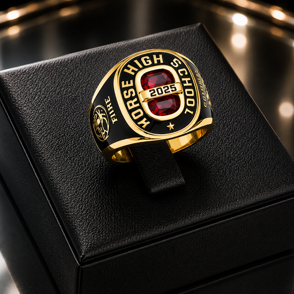 Custom Graduation Class Ring 2026 with Birthstone & Engraving | Signet Ring Gift