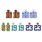 Custom player number earring styles for multiple sports