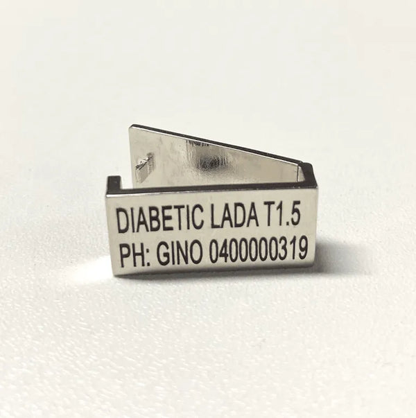 Custom Medical Alert ID Tag for Apple Watch Band | Personalized Smartwatch Medical Alert Charm | Diabetic & Allergy Information - Belbren
