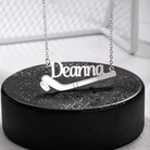 Custom Name Ice Hockey Necklace - Stainless Steel or 925 Sterling Silver - Personalized Gift for Players, Coaches, and Hockey Moms - Belbren