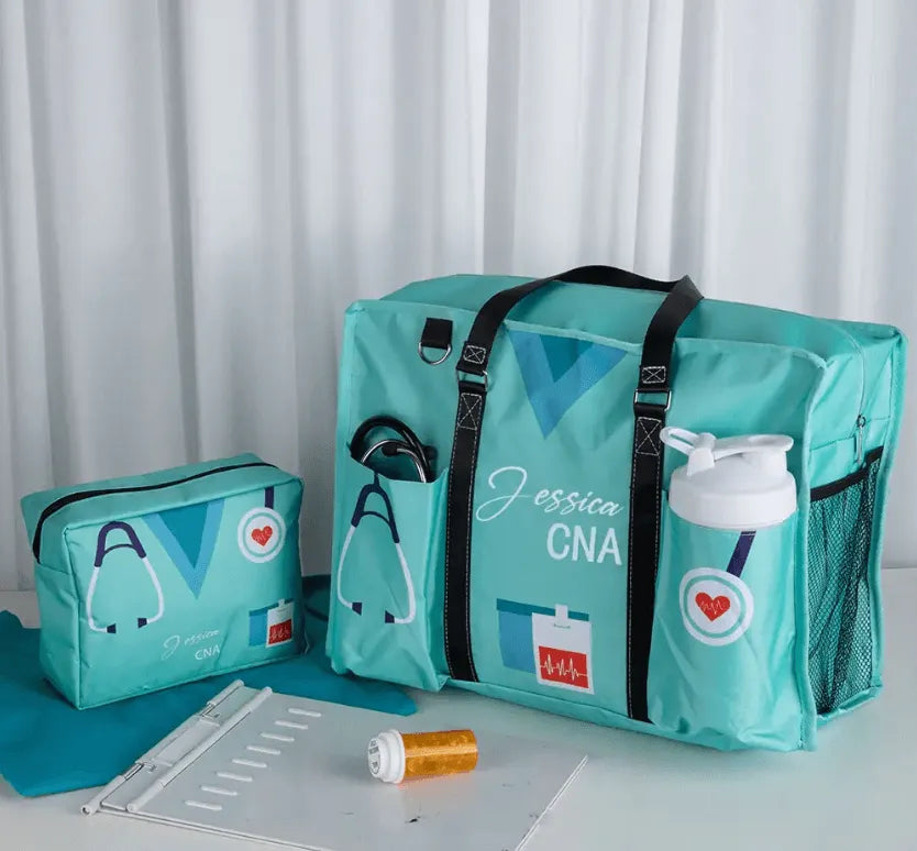 Custom Name Nurse Canvas Zip Tote - Perfect for RN, CNA, LPN Gifts Custom Name Nurse Canvas Zip Tote - Perfect for RN, CNA, LPN Gifts