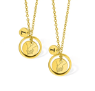 Custom Sisters & Mother-Daughter Necklace Set - Hand-in-Hand Pendant with Initial Charms, Ideal for Mother's Day & Sister Gifts - Belbren