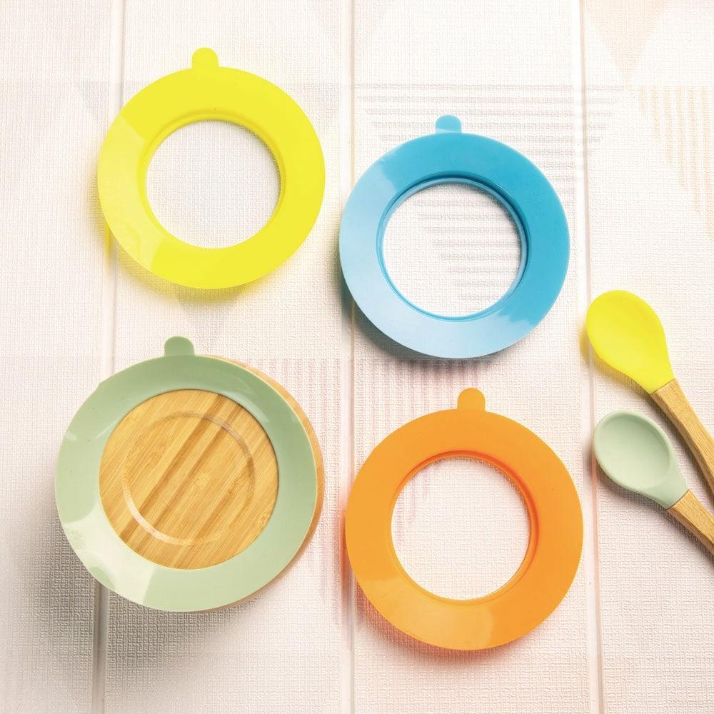 Customizable Bamboo Baby Feeding Set with Suction Bowl and Spoon - Animal Shaped, Non-Toxic, Child-Safe Mealtime Kit - Belbren