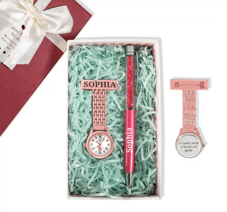 Customized Fob Watch & Pen Set - Personalized Gift for Medical Professionals - Perfect for Graduation & Appreciation - Belbren