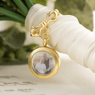 Elegant Bridal Bouquet Photo Charm and Groom's Photo Lapel Pin - Personalized Keepsake - Belbren