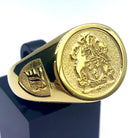 Engraved Family Crest Signet Ring | Custom Wax Seal & Coat of Arms | Personalized Jewelry in Silver & Gold - Belbren