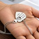 Custom engraved heart and key necklace for couples