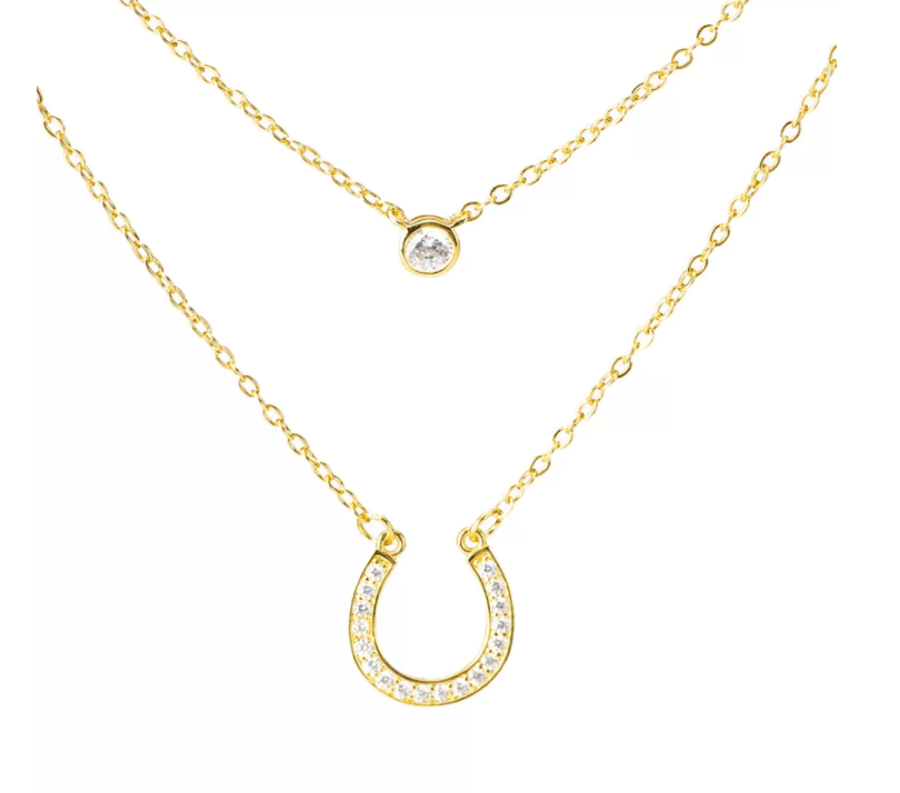 Layered Horseshoe Necklace - Elegant & Trendy Good Luck Charm Jewelry. - Belbren