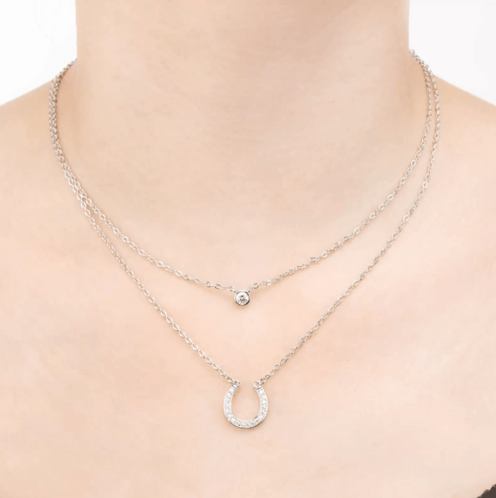 Layered Horseshoe Necklace - Elegant & Trendy Good Luck Charm Jewelry. - Belbren