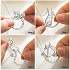 How to use sun and moon ring holder necklace to secure a ring