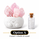 Pink crystal diffuser set with crystal chips bottle