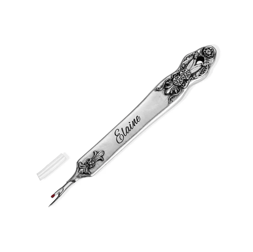 Personalized Alloy Seam Ripper with Vintage Design, Custom Engraved, Easy-Grip Handle, Safe and Precise Stitch Removal - Belbren