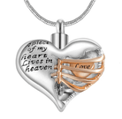 Personalized Custom Ribbed Heart Urn Necklace with Engraved Little Heart – Memorial Ash Pendant for Loved Ones and Pets - Belbren