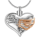 Personalized Custom Ribbed Heart Urn Necklace with Engraved Little Heart – Memorial Ash Pendant for Loved Ones and Pets - Belbren