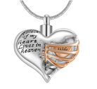 Personalized Custom Ribbed Heart Urn Necklace with Engraved Little Heart – Memorial Ash Pendant for Loved Ones and Pets - Belbren