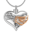 Personalized Custom Ribbed Heart Urn Necklace with Engraved Little Heart – Memorial Ash Pendant for Loved Ones and Pets - Belbren