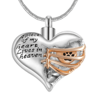 Personalized Custom Ribbed Heart Urn Necklace with Engraved Little Heart – Memorial Ash Pendant for Loved Ones and Pets - Belbren