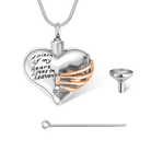 Personalized Custom Ribbed Heart Urn Necklace with Engraved Little Heart – Memorial Ash Pendant for Loved Ones and Pets - Belbren