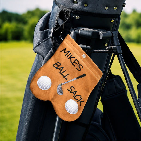 Personalized Golf Ball Sack - Funny Golf Gift for Men & Dads