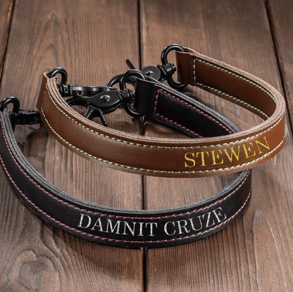 Personalized Horse Tack Leather Grab Strap for Saddle - Custom Handle with Name for Ponies & Riders - Belbren
