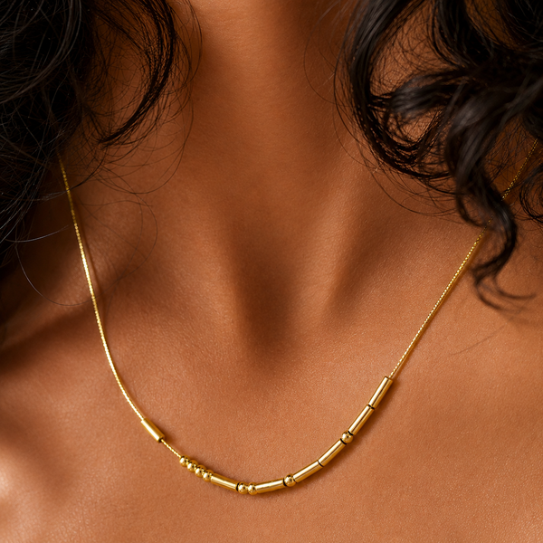 Personalized Morse Code Necklace – Custom Hidden Message Jewelry Gift for Her