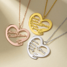 Personalized Multi-Name Heart Necklace - Custom Family Jewelry - Durable & Elegant Design - Ideal Gift for Mothers - Belbren