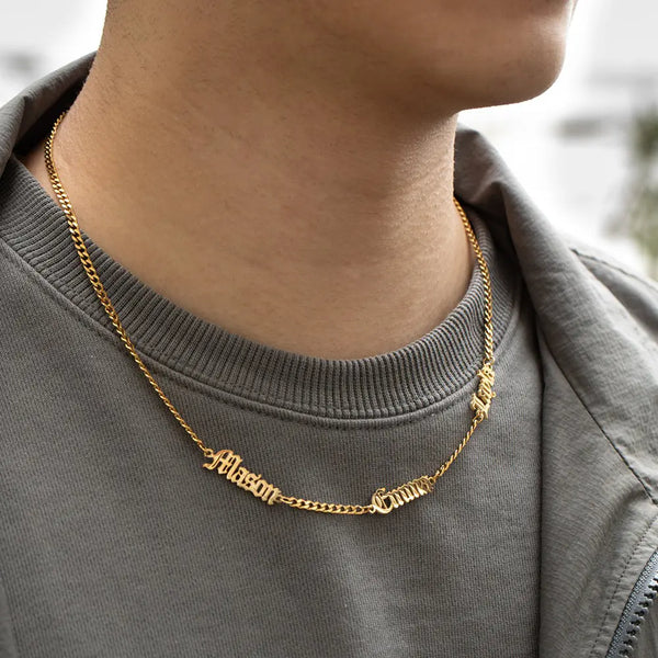 Personalized Name Necklace for Men | Custom Kid Name Necklace