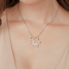 Personalized Name Necklace with Devil Heart Pendant – Custom Jewelry in Gold, Rose Gold, or Silver - Belbren