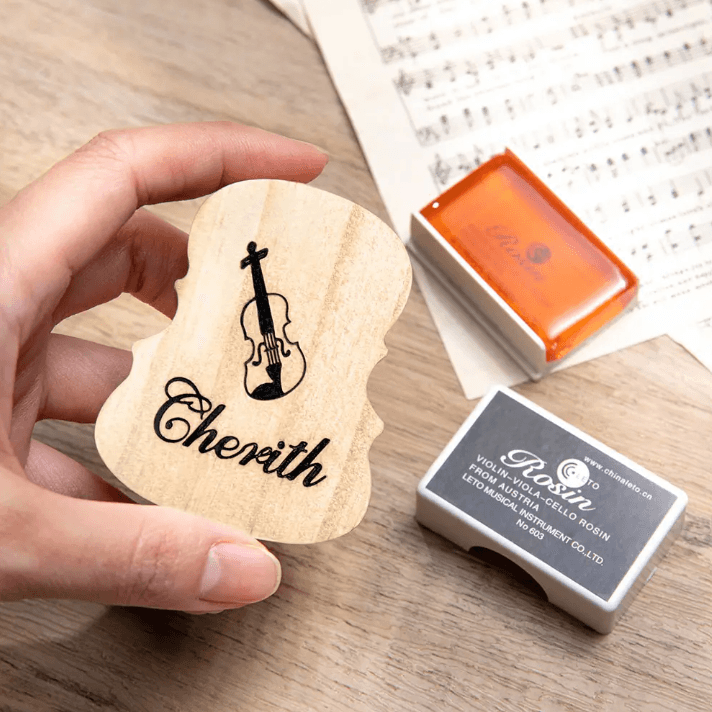 Personalized Violin Rosin Box - Custom Wooden Rosin Case for Violin, Viola, Cello, Bass - Ideal Gift for Musicians, Music Teachers, Students - Belbren