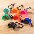 Personalized dog tennis ball holder colour options with carabiner clips