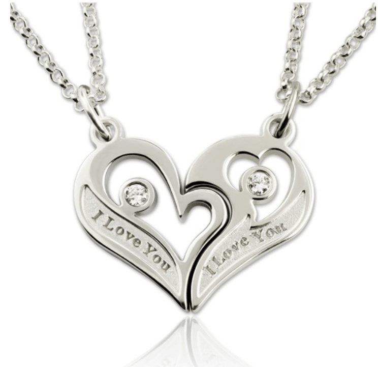 Sterling silver heart: personalize with initials & wedding date (your choice of beads - custom order) - necklace, earrings, bracelet shops set