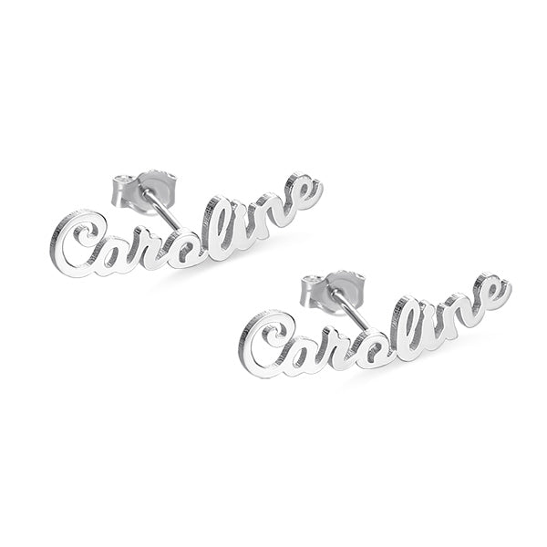 Personalized Name Stud Earrings for Her
