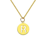 Personalized Cut Out Initial Disc Necklace