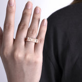 Personalized Unisex Initial/Monogram/Name Ring in Sterling Silver