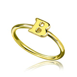 Gold Initial Letter Ring | Mothers Ring | Personalized Initial Ring |  Stackable rings for Women