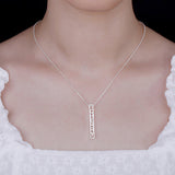Personalized Special 3D Bar Necklace In Sterling Silver