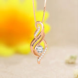 Personalized Flame-shaped Birthstone Necklace