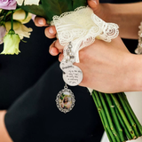 Wedding Bouquet Memorial Photo Charm | Double | Triple | Missing You Custom Bridal Bouquet Photo Charm